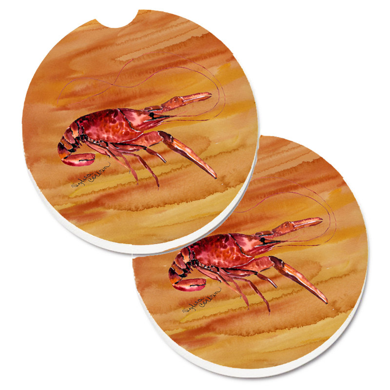 Sous-verre crawfish voiture, Orange