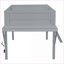 Lit mezzanine simple en bois de pin avec bureau et amp; DEL - gris, aucun sommier nécessaire