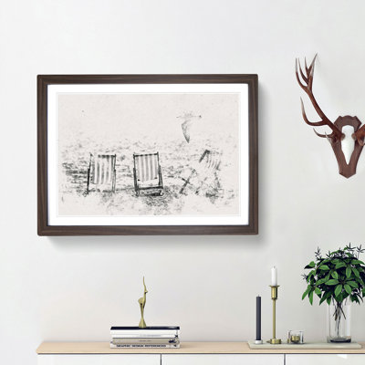 Seagull Flying over Brighton Beach - Picture Frame Painting Print