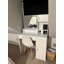 Bureau de coiffeuse avec miroir et bande lumineuse à DEL, coiffeuse avec grand tiroir, commode de rangement à 3 niveaux et 3 modes d'éclairage à luminosité réglable, convient à la chambre à coucher-1467008999