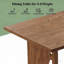 Table de salle à manger rectangulaire avec finition brun chaud (4 à 6 places)