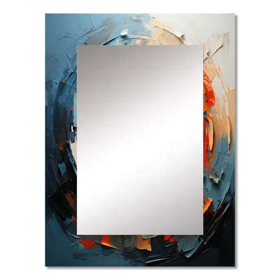 Dynamic Spiral - Abstract Spirals Unique Wall Mirror Decor, Modern Large Mirror, Printed Metal Art