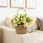 12 faisceaux de fleurs artificielles résistantes aux rayons UV en fausse marguerite en plastique pour les boîtes de fenêtre extérieures suspendues à un pot de fleurs, fleurs artificielles Eucalyptus-34882266