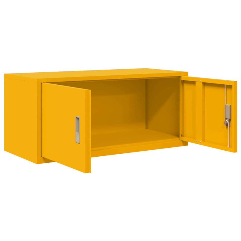 Storage Cabinet, Mustard Yellow