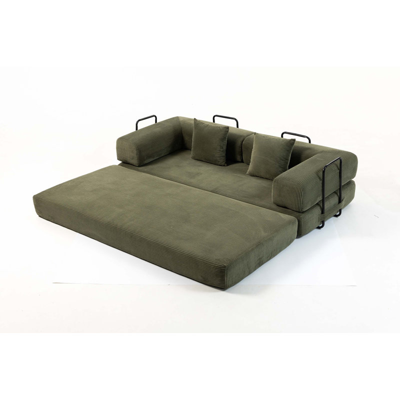 Canapé-lit modulaire Boneless, Vert