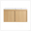 Meuble-lavabo flottant de 36 po avec lavabo, armoire murale moderne en chêne clair, cuve en céramique à bord mince, portes à fermeture en douceur, rangement spacieux, installation facile-129334134