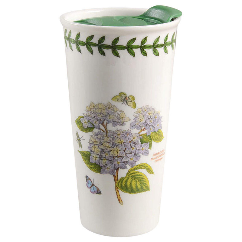 Hydrangea 12 Oz Travel Mug with Lid