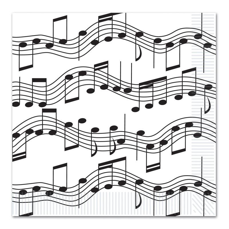 Serviettes de table Notes de musique