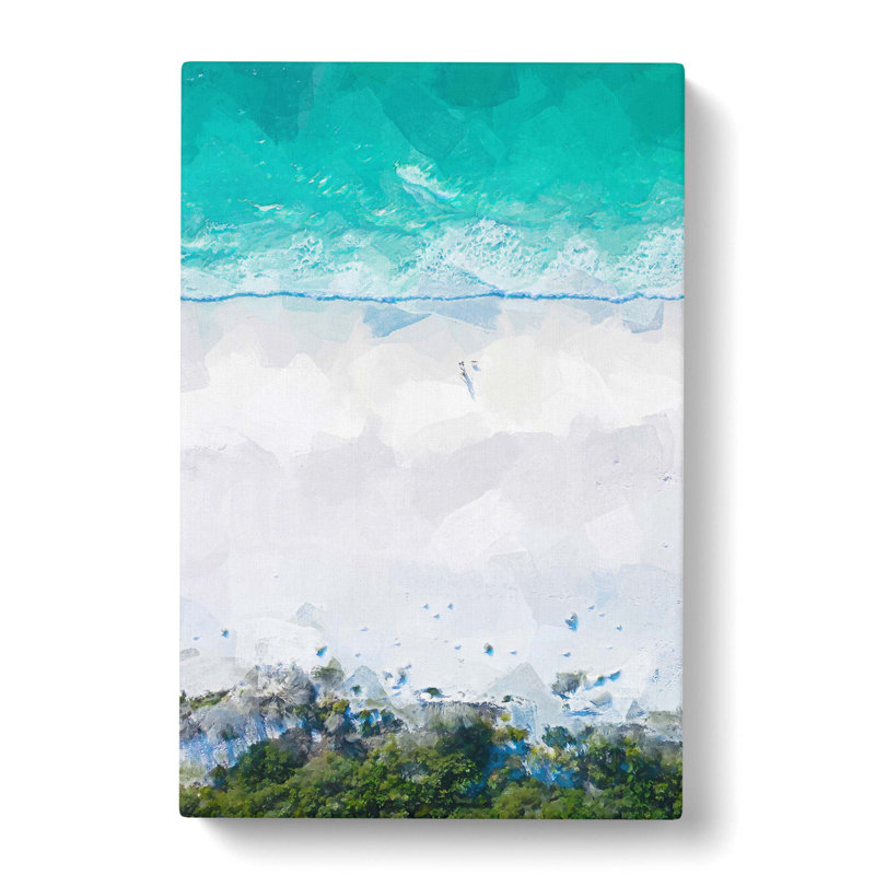 Walking On The Beach In Abstract - Wrapped Canvas Print, 50cm H x 35cm W x 3cm D