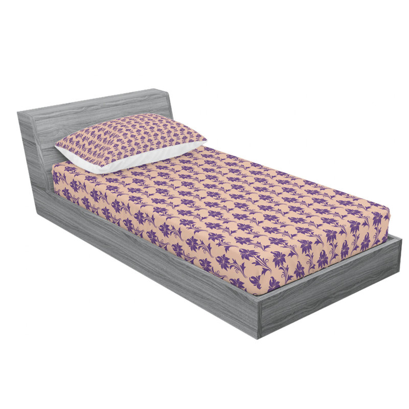 Microfiber Floral Fitted Sheet