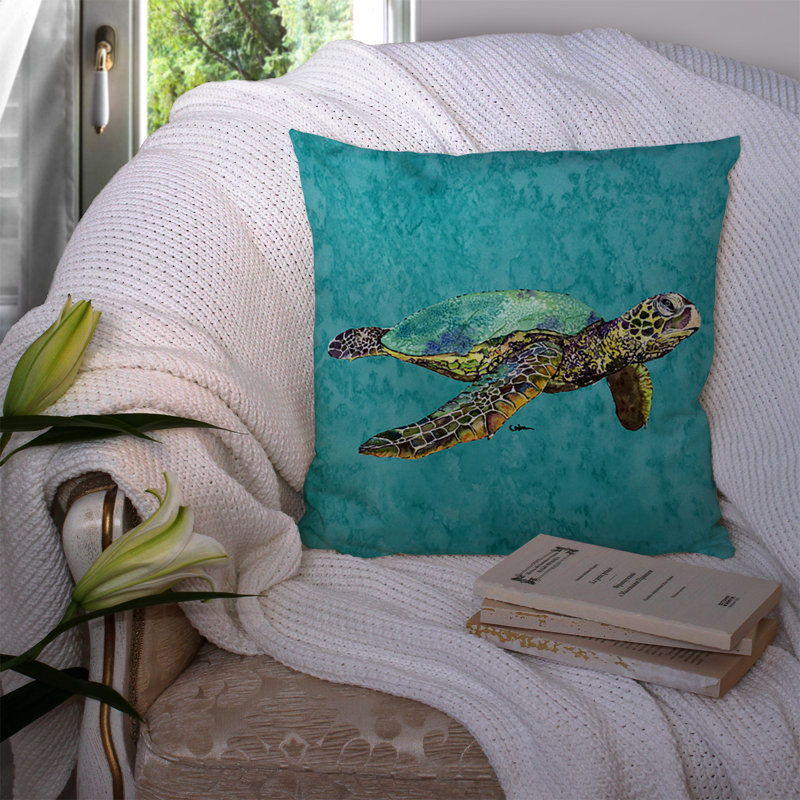 Turtle Outdoor Throw Pillow
