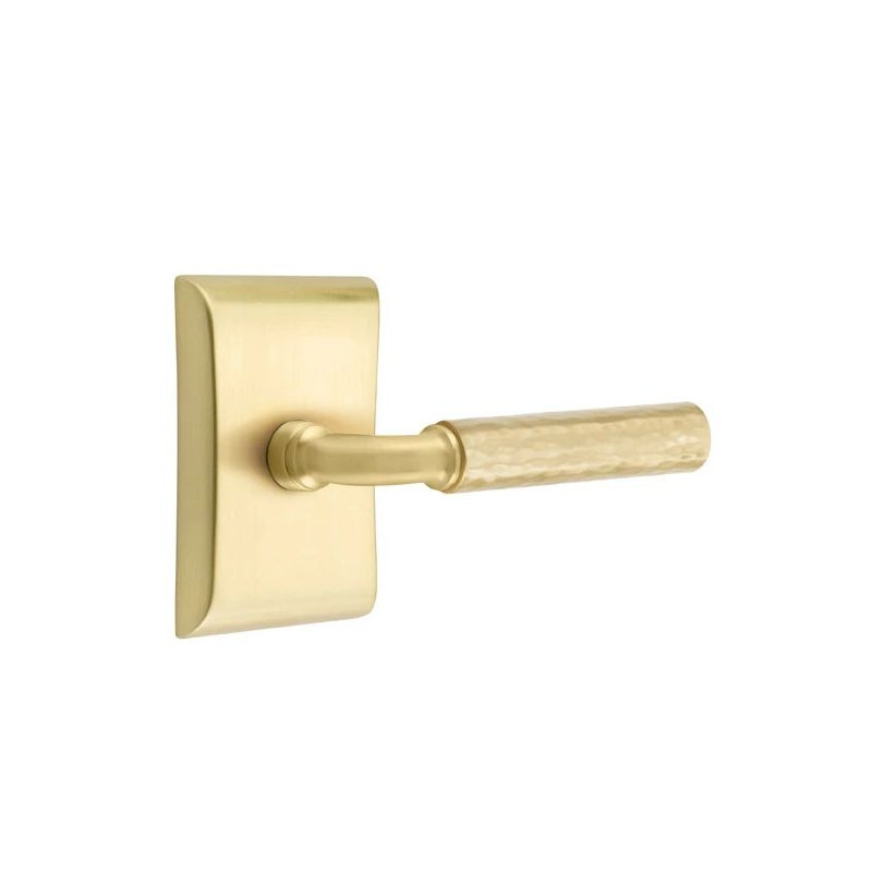 Privacy Door Lever, Satin Brass, Left