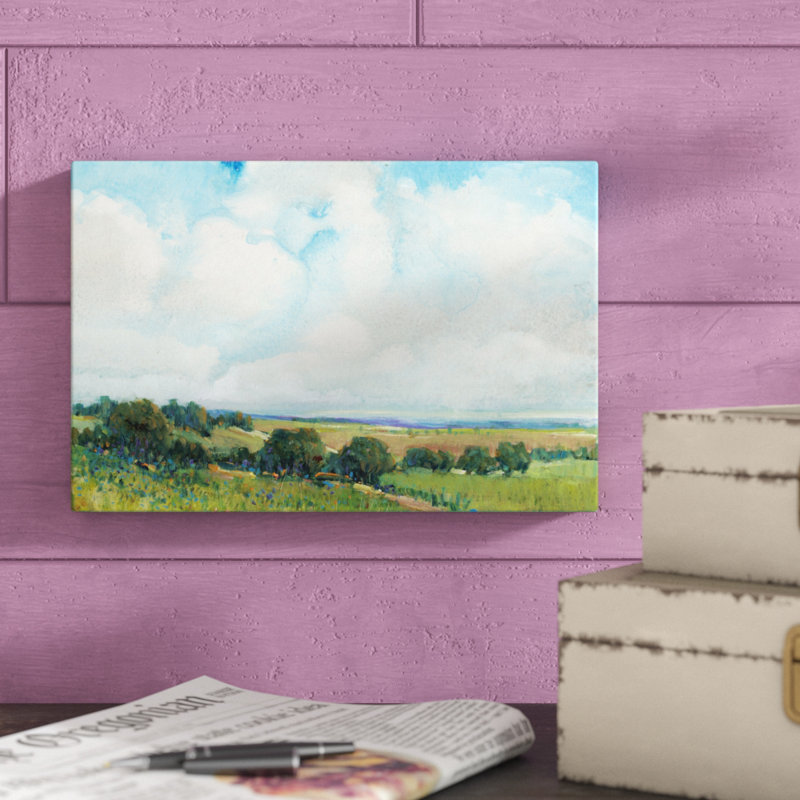 «Looming Clouds I», peinture sur toile, H 8 po x l 12 po