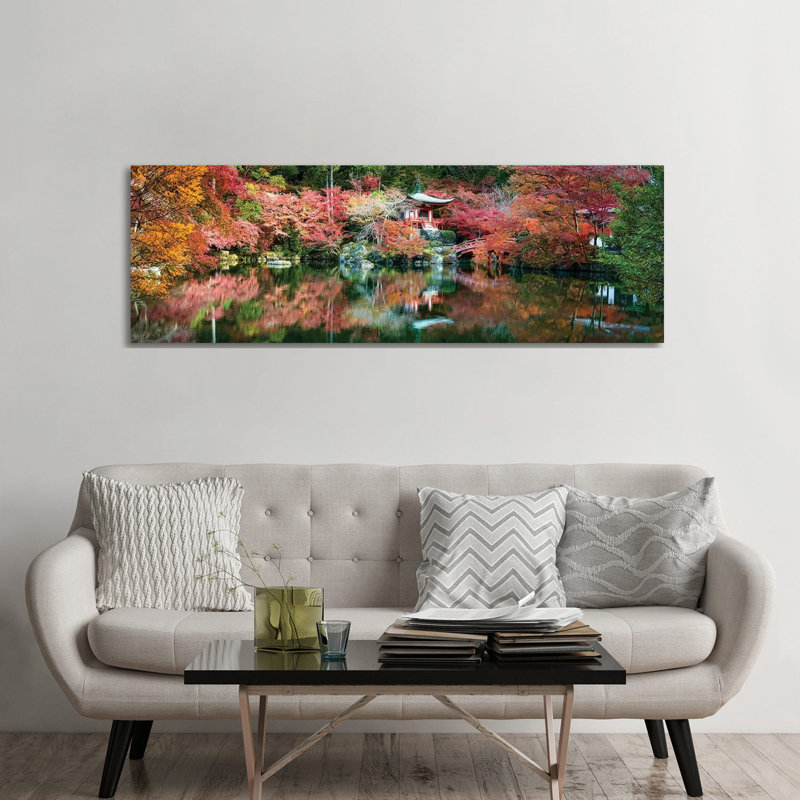Panoramic View Of The Daigo-Ji Temple In Autumn, Kyoto, Japan by Jan Becke - Wrapped Canvas Panoramic Gallery-Wrapped Canvas Giclée