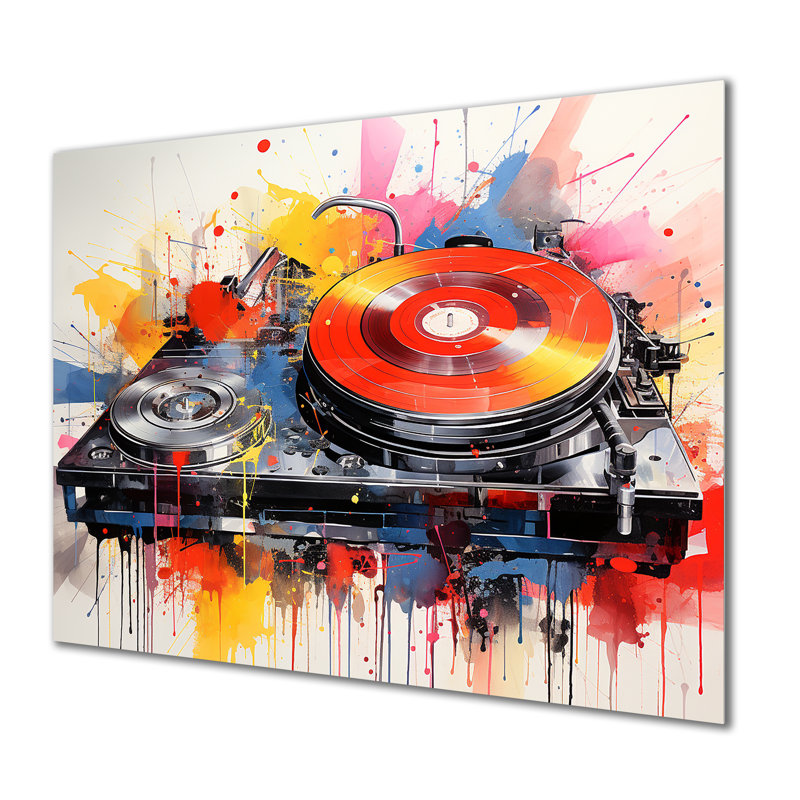 Pop Art DJ Turntables III - Platines vinyle, H 12 po x l 20 po x P 1 po