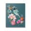 "Blue Bird And Flowers On Canvas" par Hannah, impression-93925471-93925473
