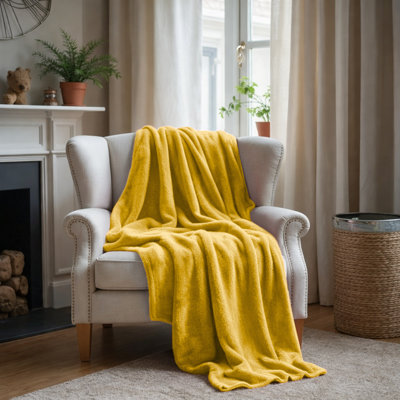  Couverture en molleton Cozy Faux Mink - Jeté en peluche réversible