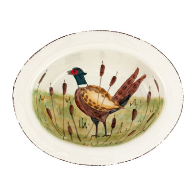 Wildlife Earthenware Serving Bowl