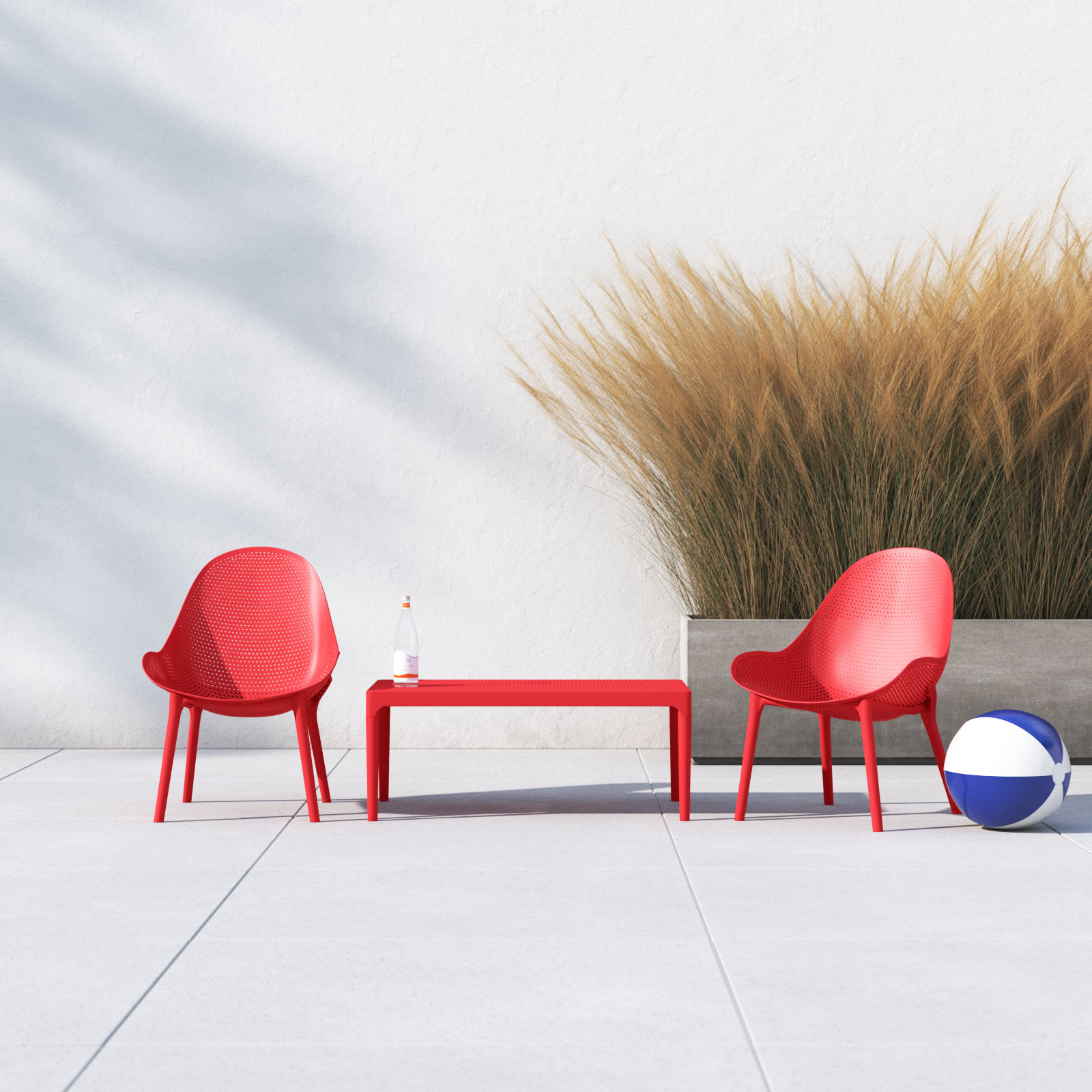 Farrah 2 - Person Patio Conversation Set, Red