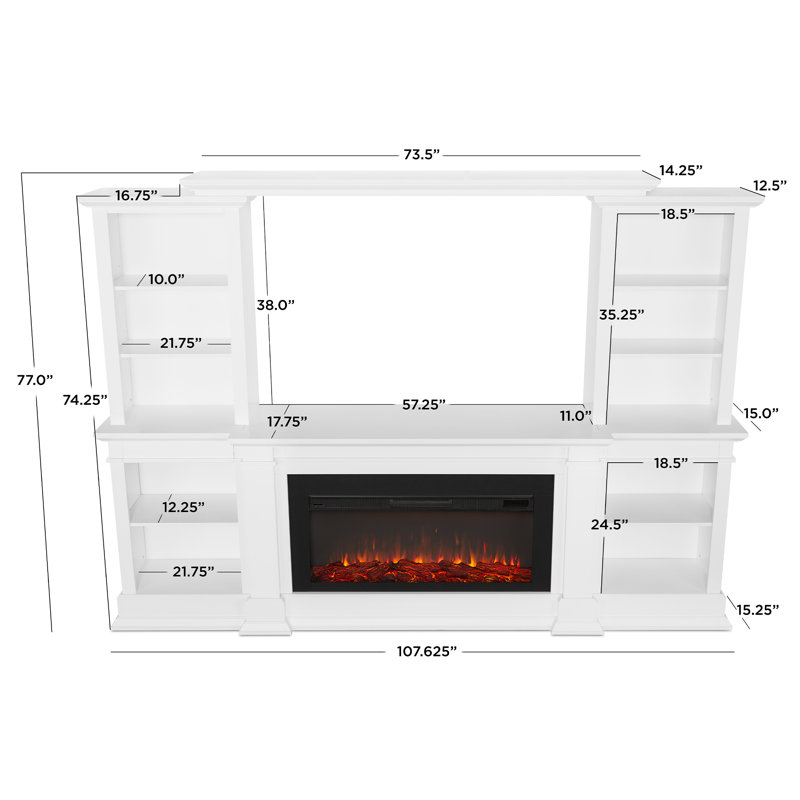 Monte Vista Entertainment Center for TVs up to 60" with Electric Fireplace Included