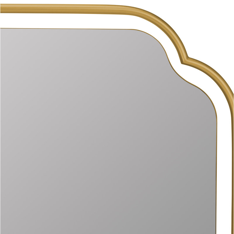Sebastian Wall Mirorr, 34" H x 22.25" W, Brushed Gold