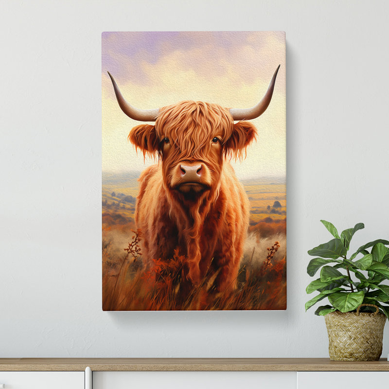 Highland Cow Digital - No Frame Print, 50cm H x 35cm W x 3cm D