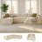  128" Boneless Sofa U-Shaped Modular sectional Couch, 27.6" Deep Seat Oversized Couches for Living Room-1903517766-1900301741