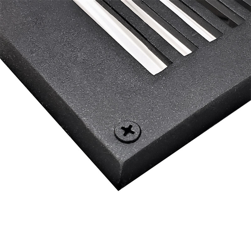 Grille murale en aluminium, Noir