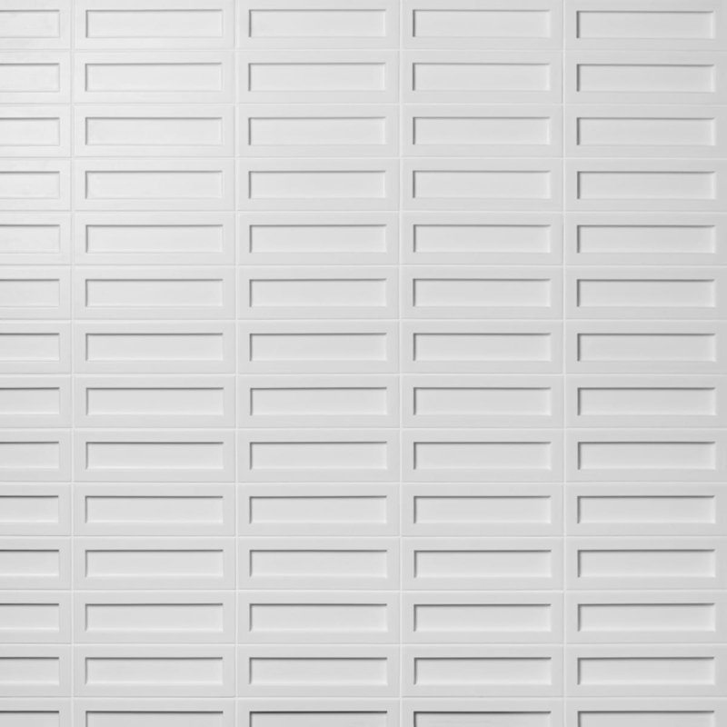 3,13 po X 10,62 po Carreau de céramique murale 3D mat (3,25 pieds carrés / caisse), Blanc