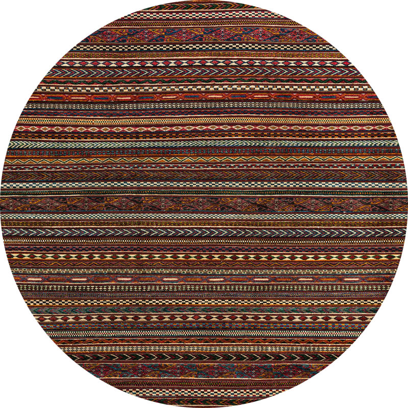 Abstract Indoor Rug, Round 5'