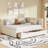 Upholstered Daybed With 2 Storage Drawers Sofa Bed Frame No Box Spring Needed, Linen Fabric-231784227