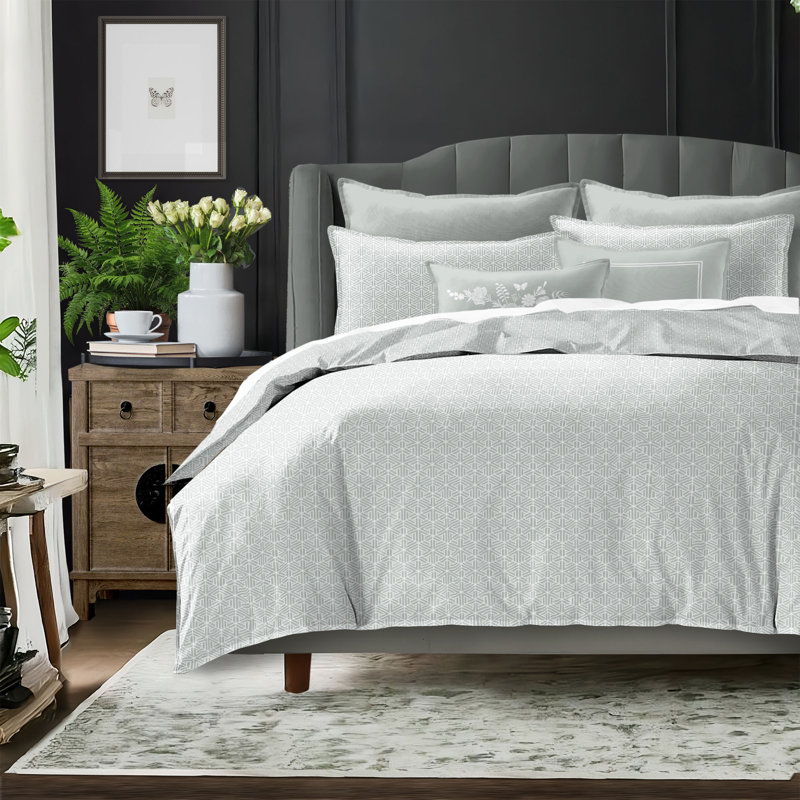 Perry Reversible Cotton Comforter Set, Cal.King Comforter + 2 King Shams