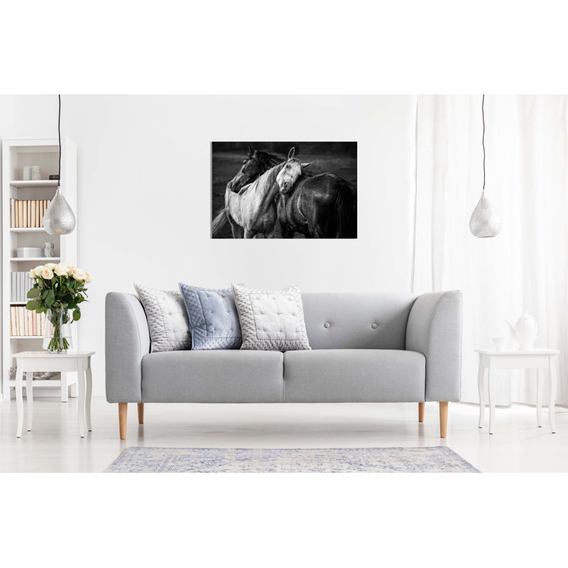 Horses Affection - Wrapped Canvas Art Prints, 20cm H x 31cm W
