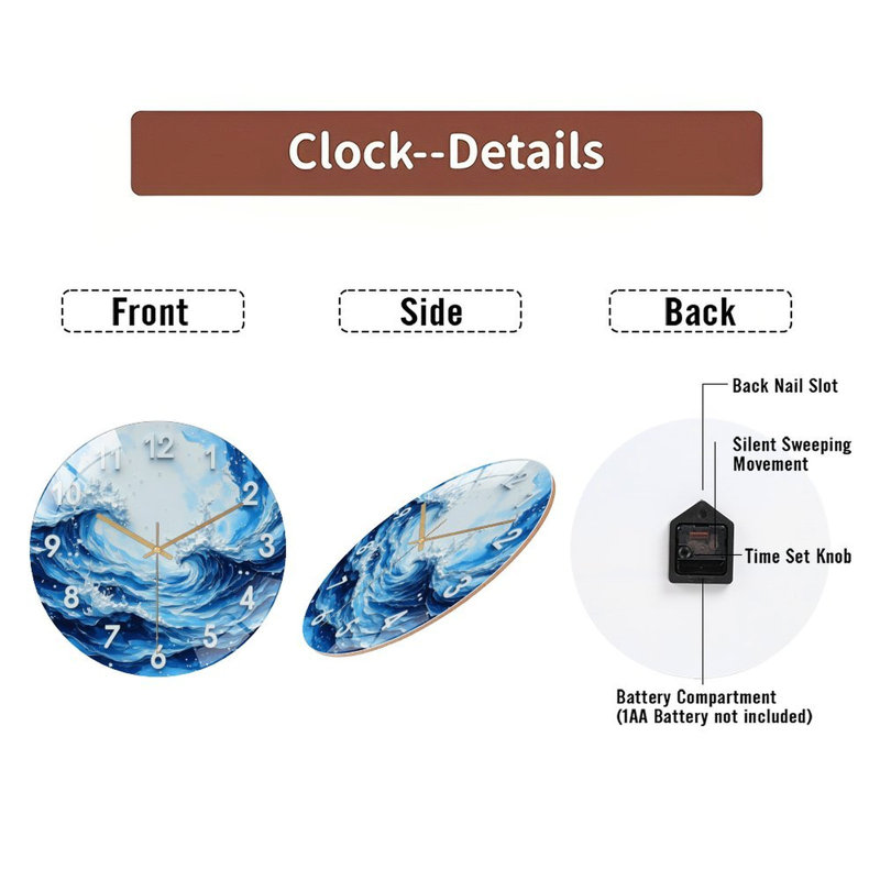 Horloge murale Creative Wave