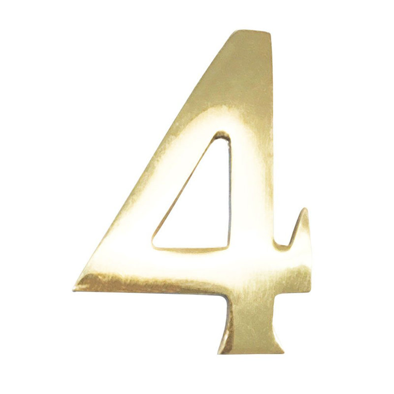 3 po numéro de maison à fixation flottante, 4
