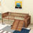 Twin Wood Loft Bed with Slide and Shelves-1785035787