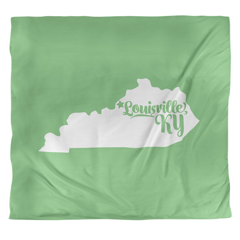 Housse de couette simple louisville Kentucky, Housse de couette pour grand lit, Vert, Polyester brossé