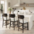 Upholstered Solid Wood Bar Stool