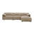 Suede 1 Piece Sectional Sofa Light Brown