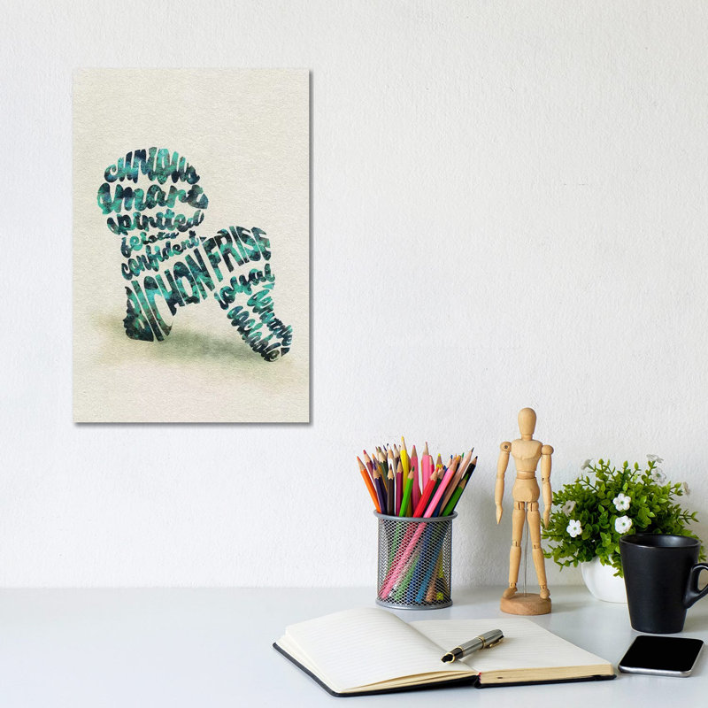 Bichon Frise by Ayse Deniz Akerman - Wrapped Canvas Print, 20.32 cm H x 30.48 cm W