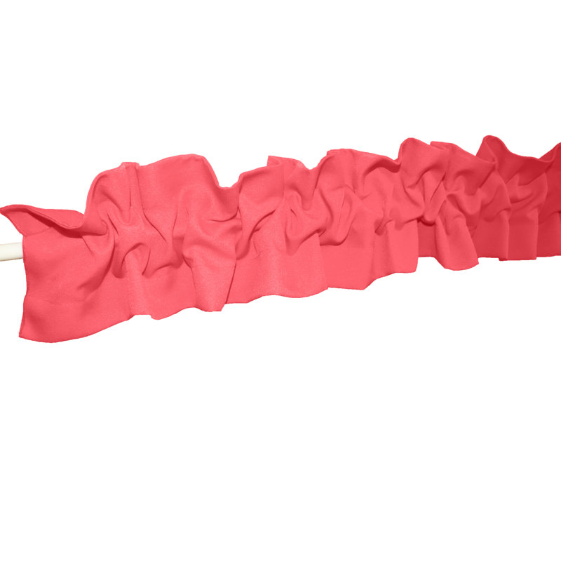 Window Valance, 72" W x 7" L, Coral