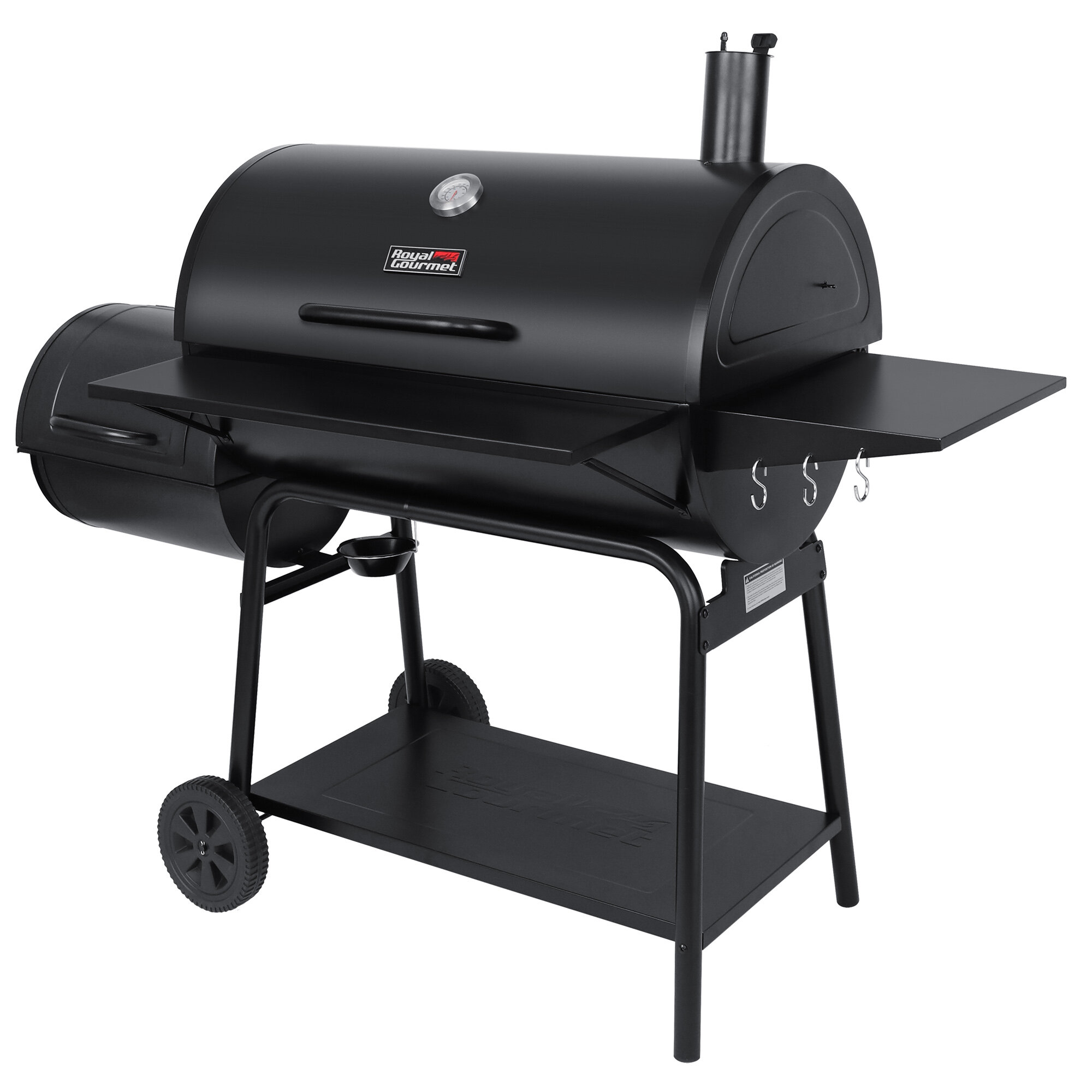 Alphamarts Free-standing 36” Barrel Charcoal Grill w/ Offset Smoker 941 sq.  in for Camping, Backyard Cooking & Reviews - Wayfair Canada