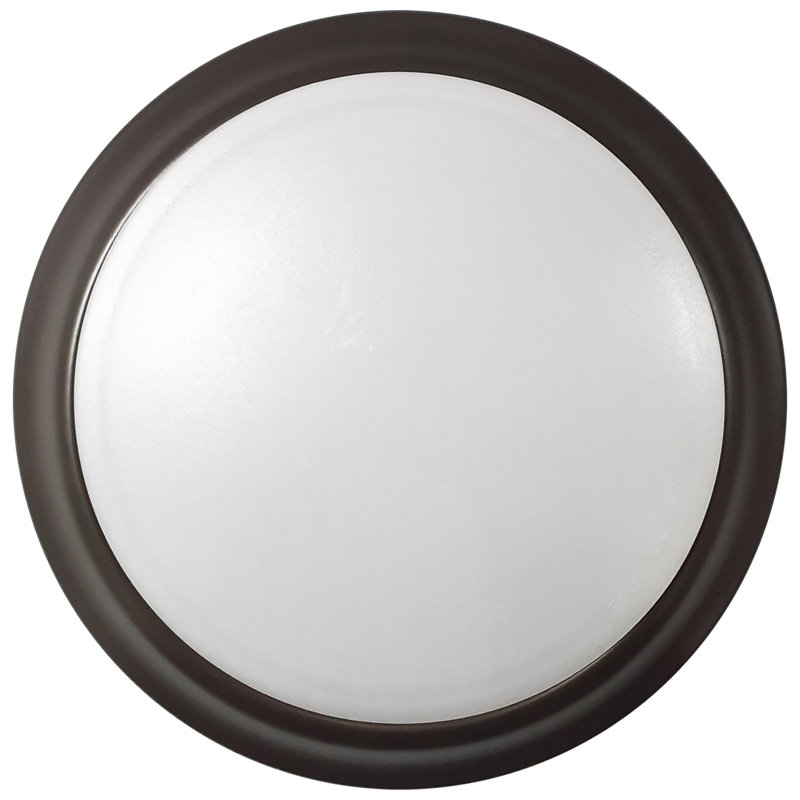 Willebroek Acrylic LED Flush Mount, Bronze, 1.44" H x 9.49" W x 9.49" D