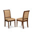 L'ensemble de table de cuisine 7 pièces comprend une table de salle à manger moderne et 6 chaises de salle à manger en similicuir beige avec dossier haut - finition noyer antique-1142431044-1171460739-1171048490