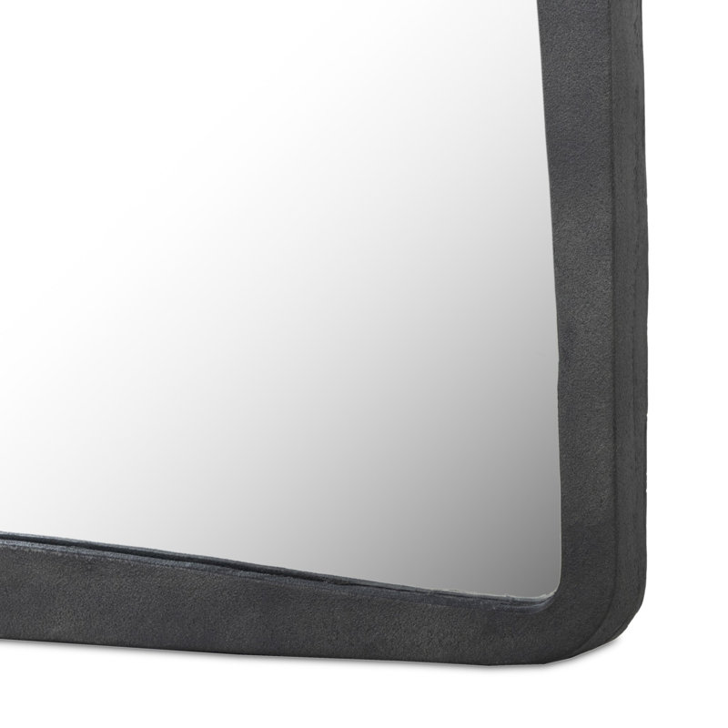 Regis Rectangle Floor Mirror, Hammered Gray