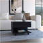 Table basse à plateau relevable Luanda, roulettes, une tablette - noir-415300257