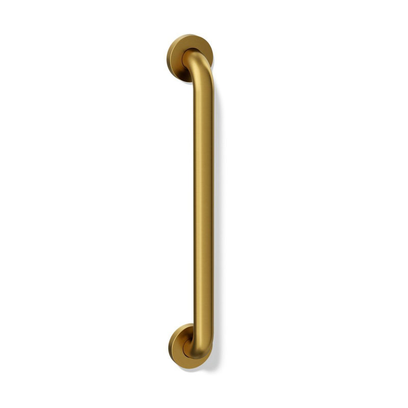 Contemporary Grab Bar, Vibrant Brushed Moderne Brass, 18"W