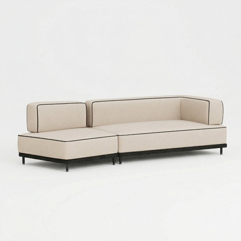 Canapé modulaire en L 95 po