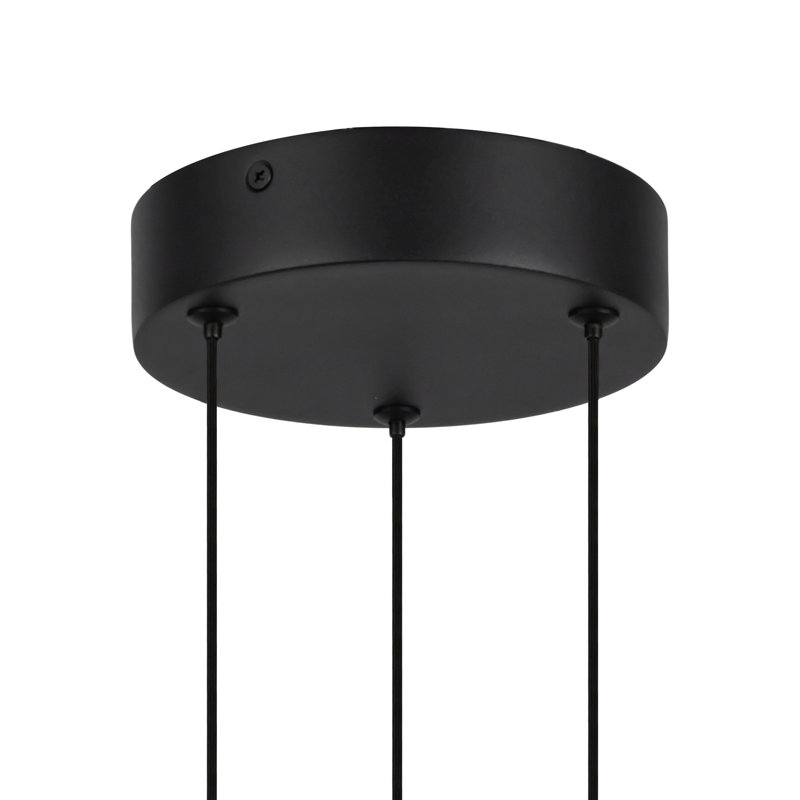 Motif 3 - Light LED Pendant, Black, 13" H x 5.5" W x 5.5" D