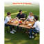 Rectangular Metal Outdoor Dining Table With Umbrella Hole , 149.9cm cm W 96.5cm cm D